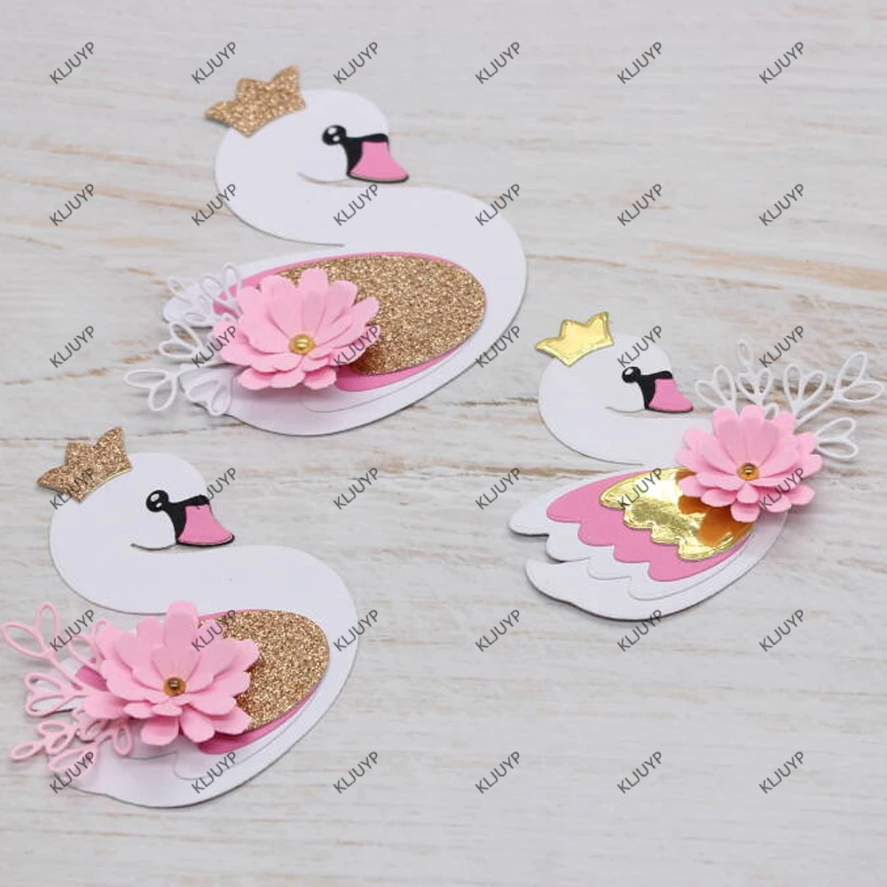 KLJUYP Swan Trio Metal Cutting Dies Stencils for DIY Scrapbooking/album Decorative Embossing DIY Paper Cards
