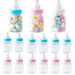 12pcs Blue Pink Mini Baby Bottle Candy Bottle Baby 1st Birthday Party Candy Box Baby Shower Decoration Gender Reveal Supplies
