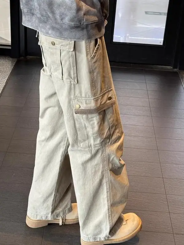 

Джинсы прямого кроя Deep Ey Casual Cleanfit, весна-осень, универсальные, рабочие, длинные брюки, ретро-американский стиль