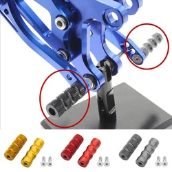 2 pz moto CNC universale M6 Racing leva del cambio Peg freno pedale Shifter pedane moto poggiapiedi pedane in alluminio