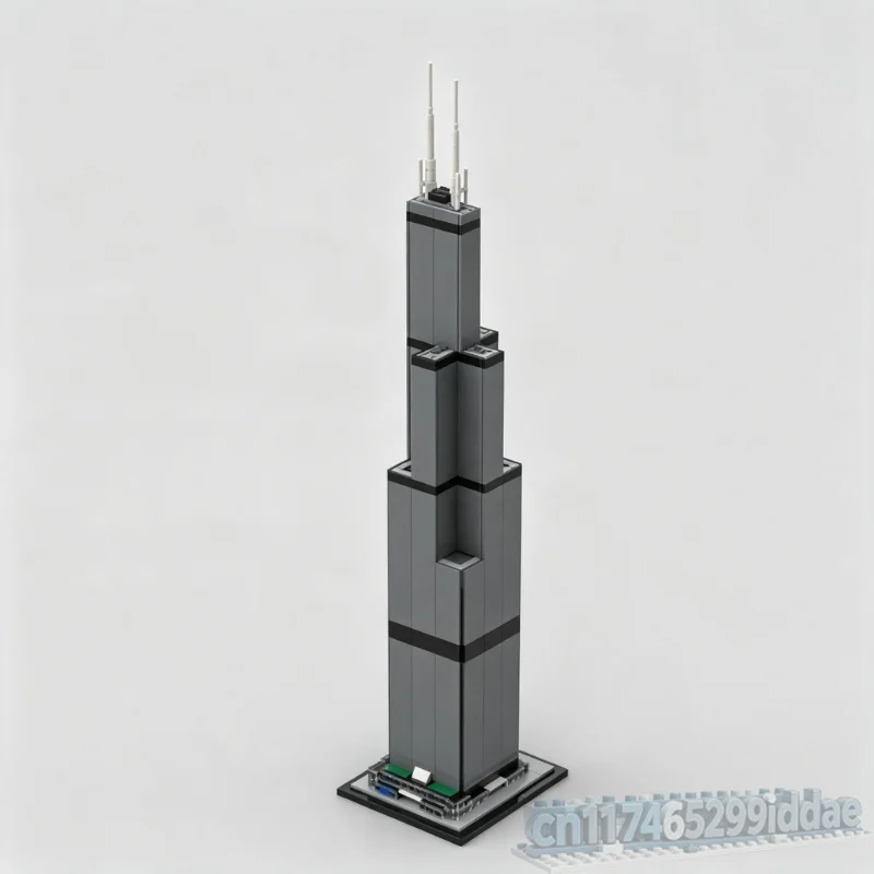1535PCS Modern Urban High Rise Skyscraper Architecture Model Custom Building Blocks DIY Assembly Desktop Collection Display Gift