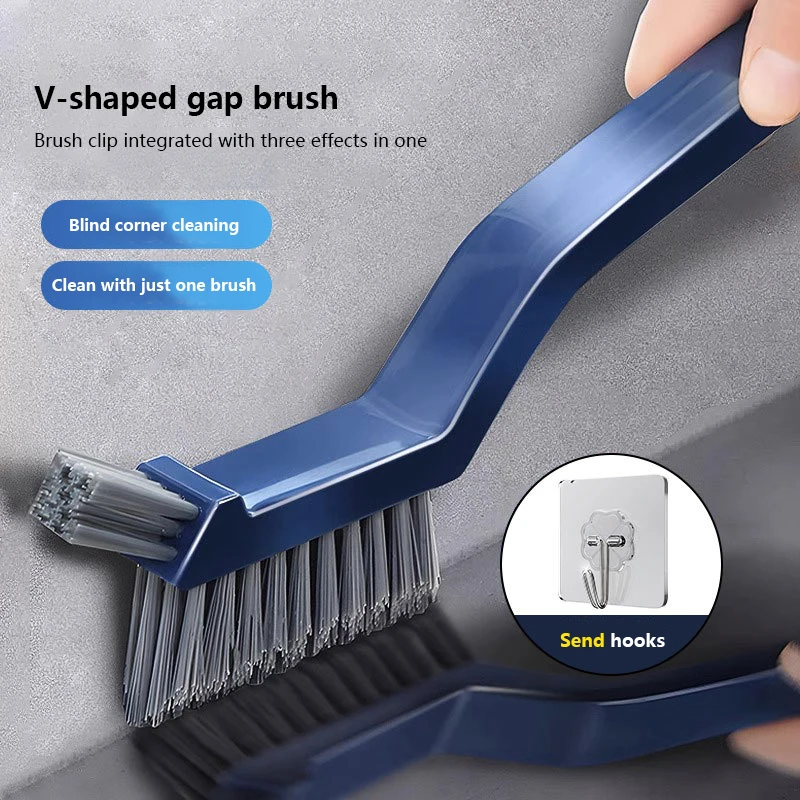 Bathroom Long Handled Brush Floor Brush Bathroom Sink Bathtub Ceramic Tile Hard Bristled Brush Cleaning Floor Seam Brush