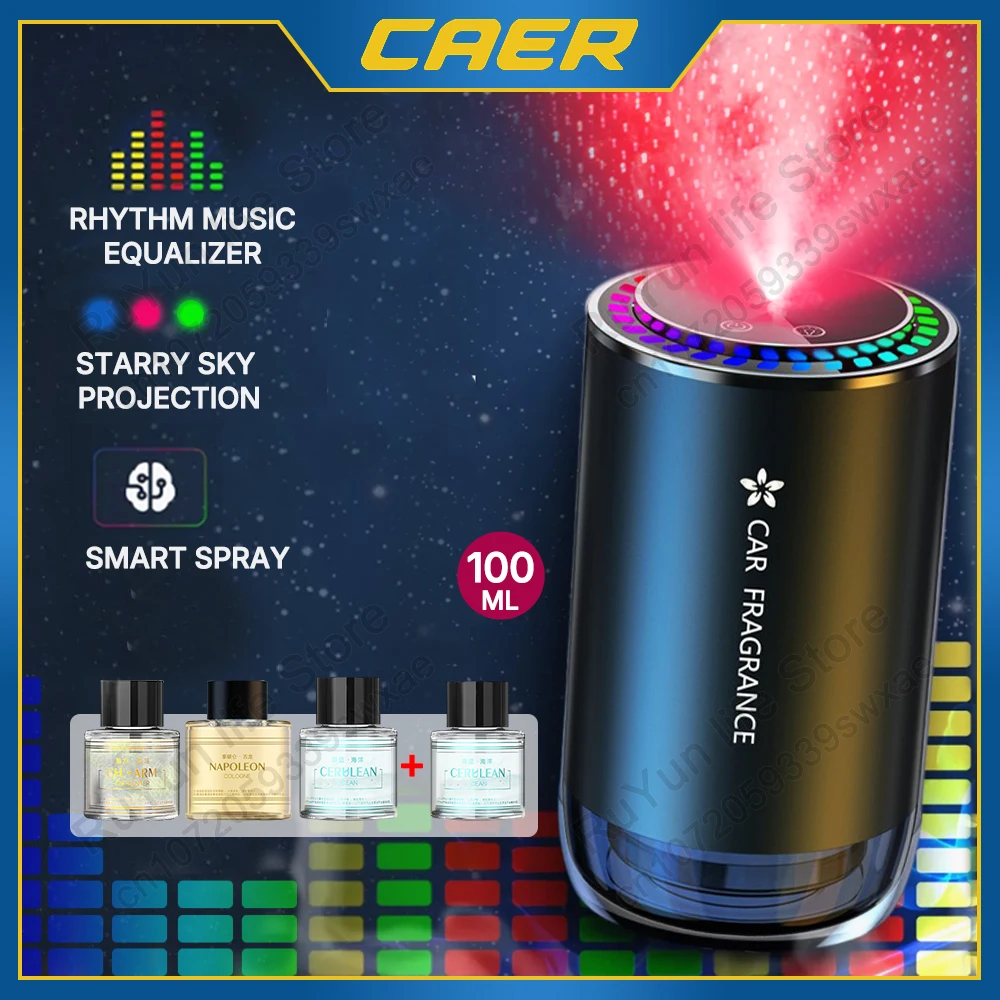 

Автомобильный электрический диффузор Caer, умный ароматический туман, ароматерапия, звездное небо, верхний освежитель воздуха, удаление запаха, инструмент для салона