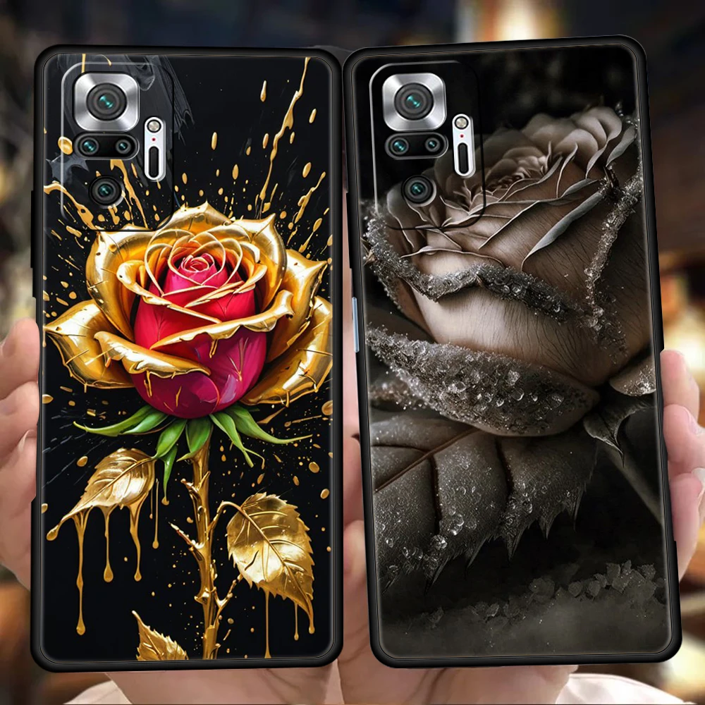 Colorful Roses Phone Case Cover for Redmi 13C 10C Note 13 12 10 11 Pro 7 8T K40 K50 Gaming Pro Plus Silicone Soft Shell Capa Bag