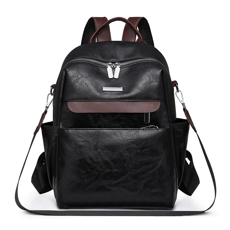 Neue kontrastfarbene Damen-Umhängetasche, Freizeit-Rucksack mit großem Fassungsvermögen, multifunktionale Joker tragbare Umhängetasche
