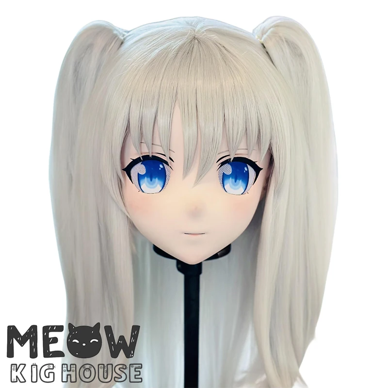 

(MEO450) Customize Handmade Full Head Lockable Crossdress Male to Female Japanese Cartoon Anime Game Character Kigurumi Mask