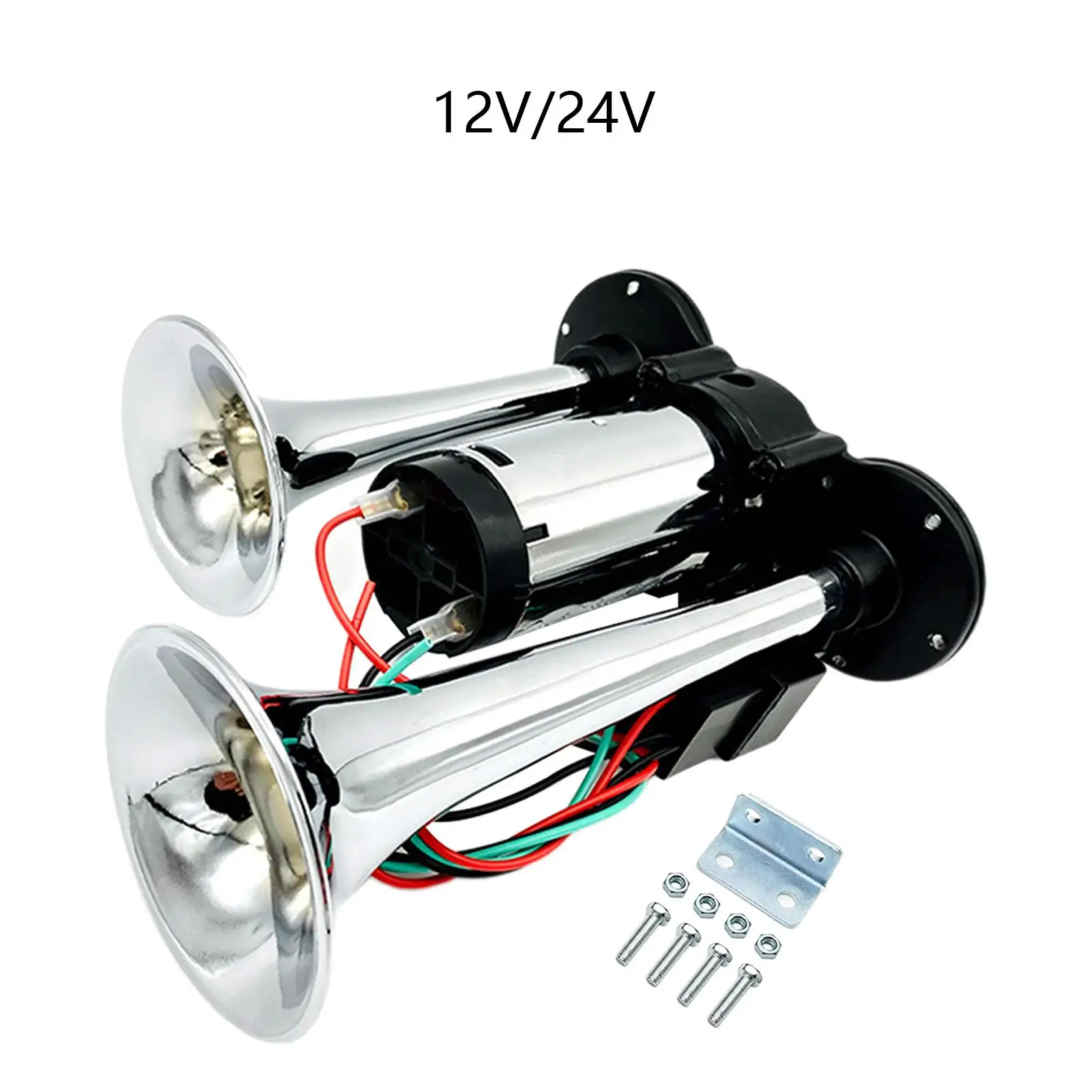 Electric Car Air Horn Kit Professional 400-600Hz Cars Speaker Premium 120dB Loud for Suvs Motorcycle Train Trucks Van Ship