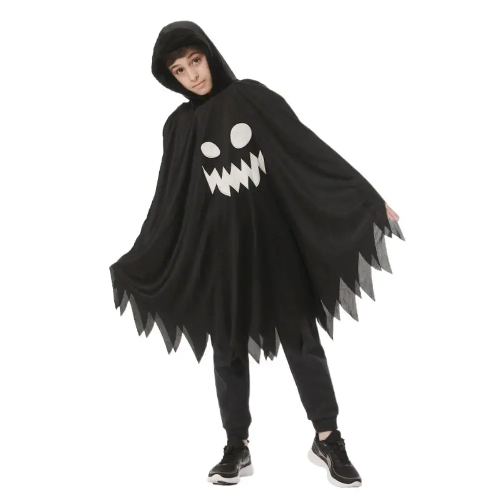 Abbigliamento Prop Mantello fantasma che si illumina al buio Mantello da festa Taglie multiple Costume di Halloween per bambini Interazione divertente Sciolto