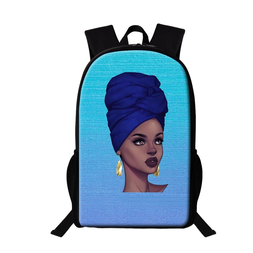 African Girls Print School Bags Women Casual Knapsack 16 Inch Student Bookbag Children Teenagers Girls Boys Backpack School Bags