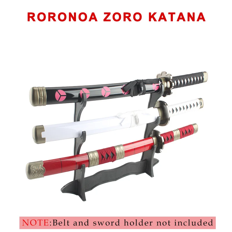 

3pc Roronoa Zoro Katana 60cm Sword Cosplay Weapons Wooden Sword Enma Purple Original Pattern