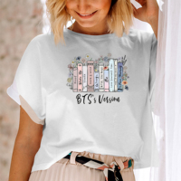 Vintage Korean Pop Group Albums Shirt K-POP Version Shirt Army Shirt Women's Pop Music T-shirt Korean pop shirt Jin Army Shirt