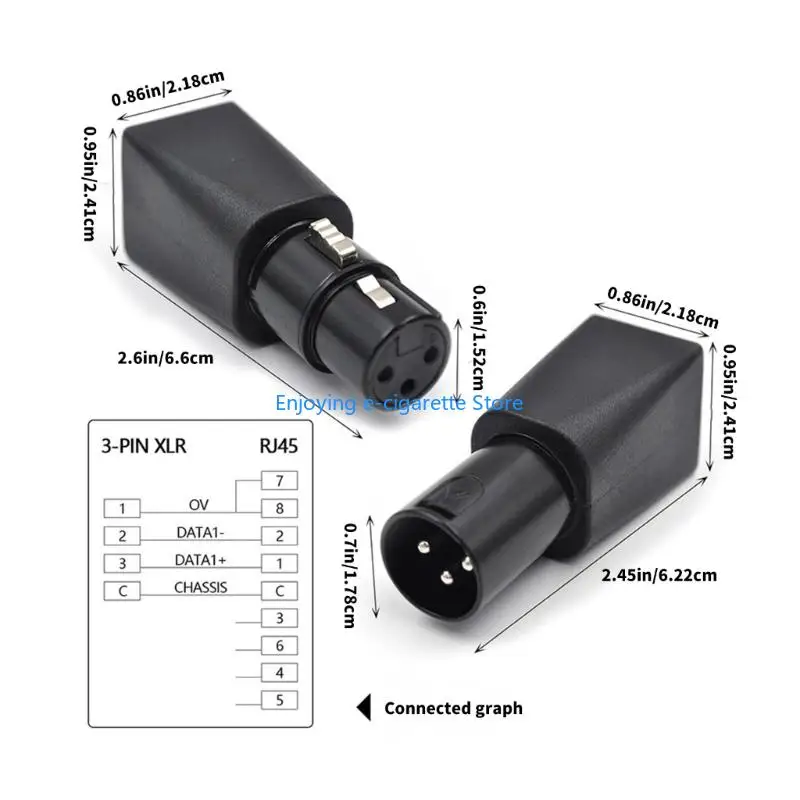 RJ45-auf-3-Pin-Stecker-Konvertierungskupplung für Aufnahmeraum- und Studioleitungen Y4QF – Detail 6