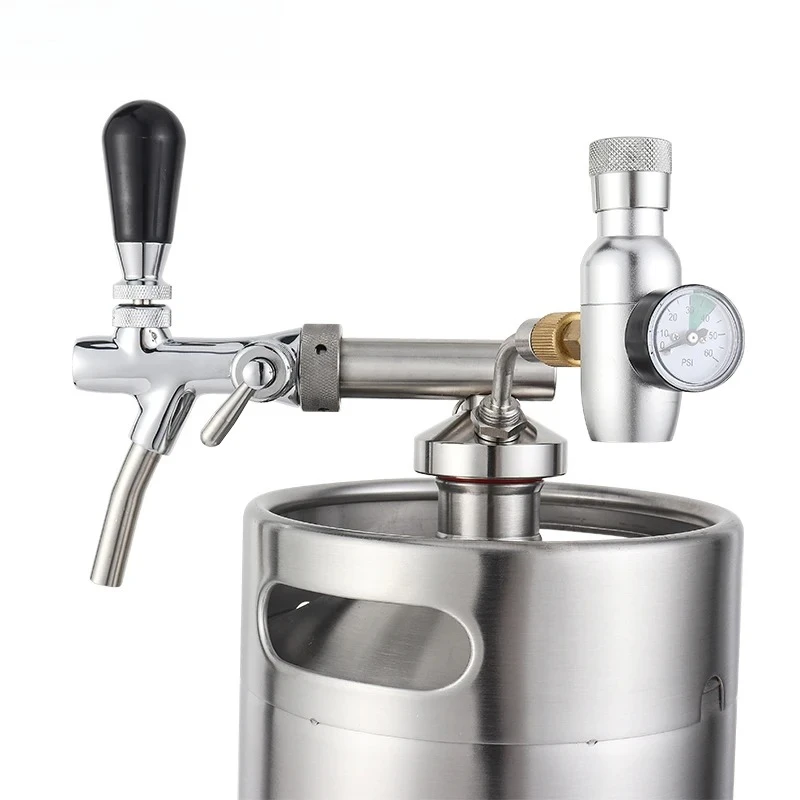 Mini Keg Dispenser GrowlerTap Spear Stainless Steel Beer Spear For 2L/3.6L/4L Mini Keg Bar Tools New Design Easy To Install