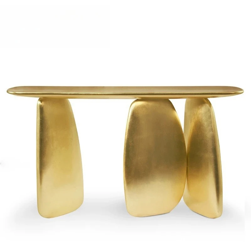 

Italian light luxury entrance platform is opposite the door, high-end against the wall, very narrow aisle