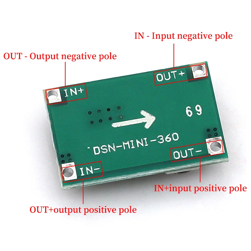 Smart Electronics Mini-360 Model samolotu DC-DC Step-Down moduł zasilania lepszy niż LM2596 dla arduino zestaw do samodzielnego montażu — zdjęcie 5