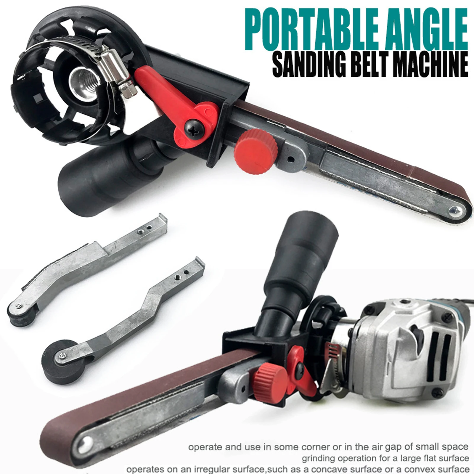 

15mm Wide Angle Grinder to Belt Sander Adapter Variable Speed Sanding Belt Machine Tools