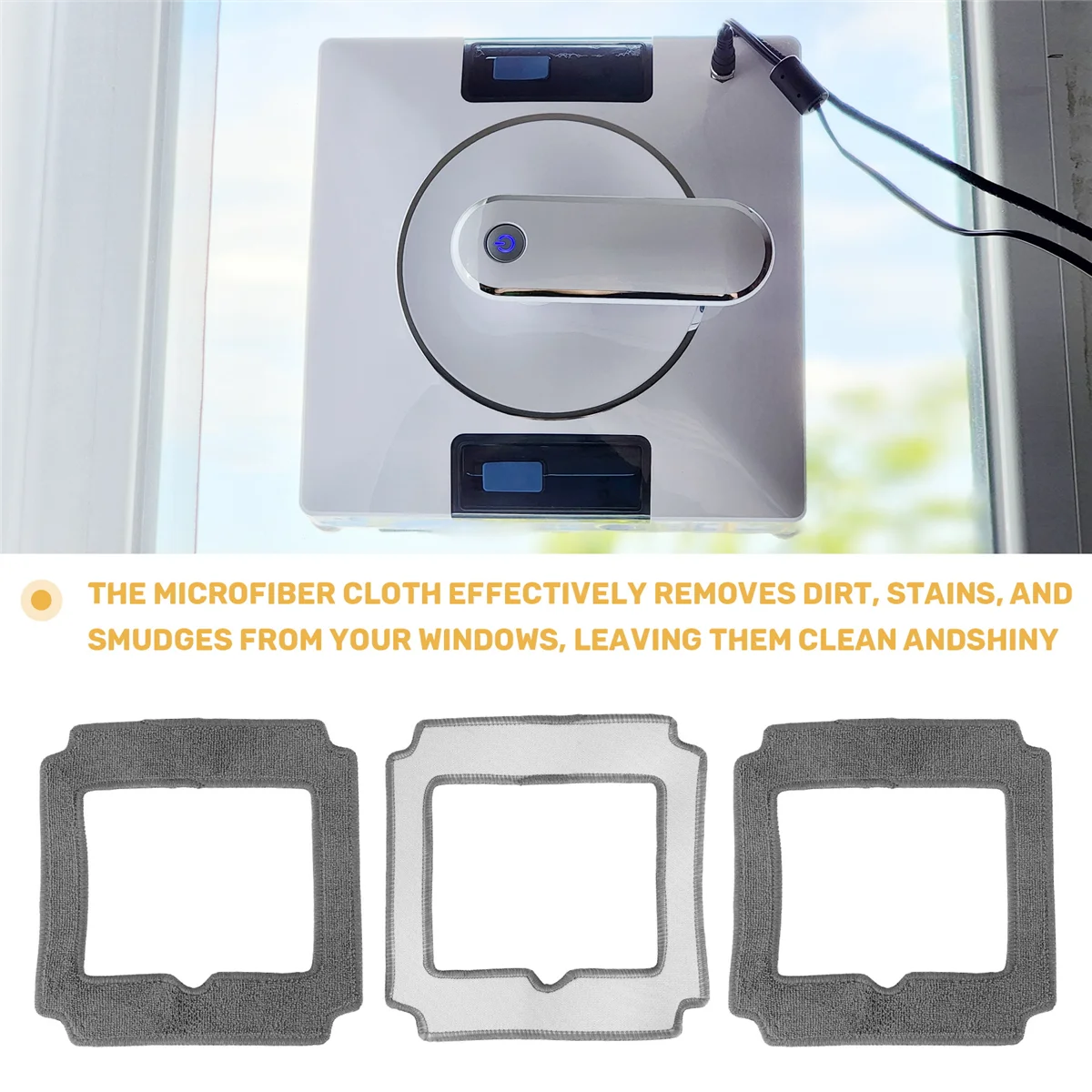 6PCS Window Cleaning Robot Mop Cloth Cleaning Rag Towel Dust Cloth Cleaning Cloth for LIECTROUX YW509