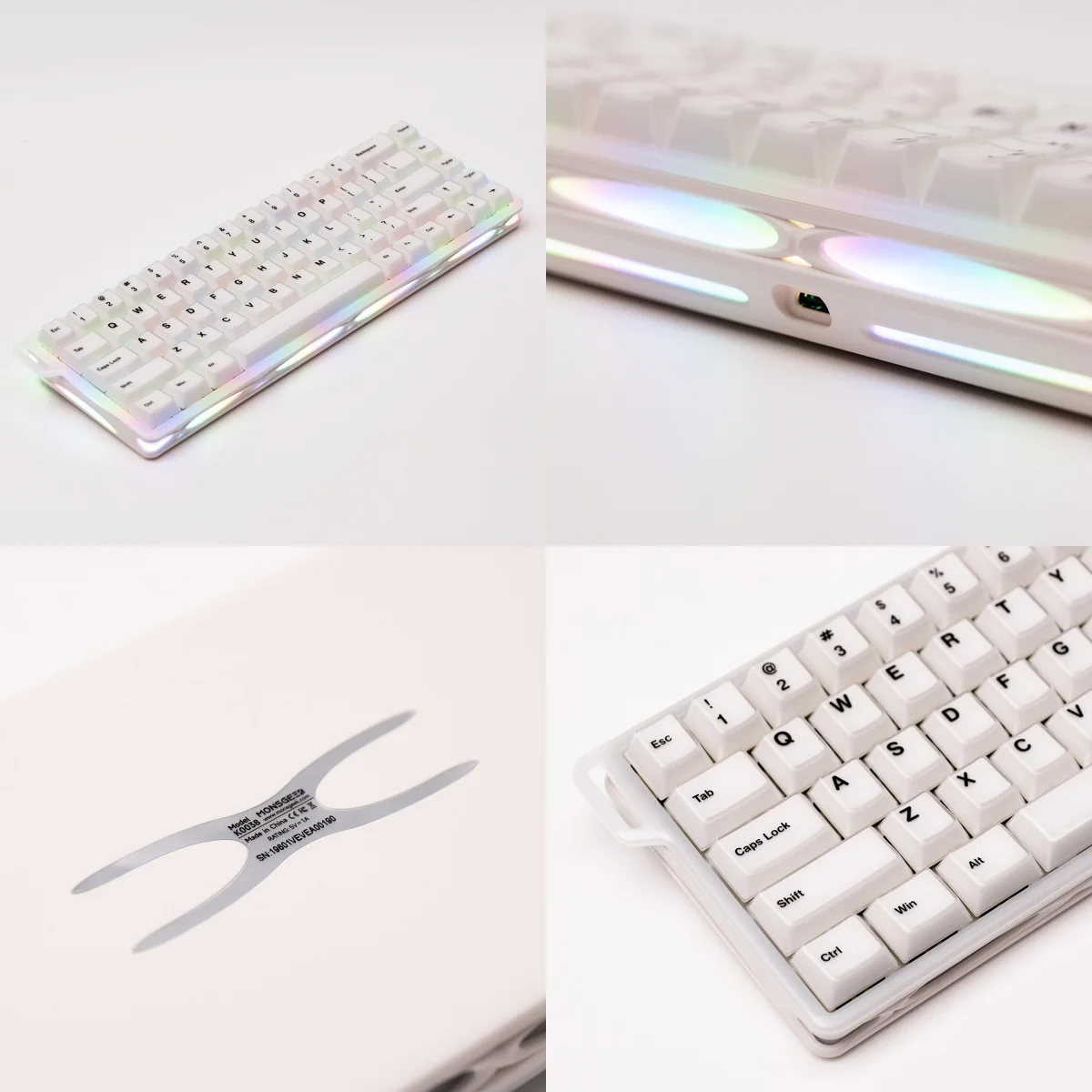 AKKO X MonsGeek Verve 68 HE 키보드 65% 레이아웃 RGB 마그네틱 스위치 RT0.005mm 8K 폴링 레이트 커스텀 게이밍 기계식 키보드