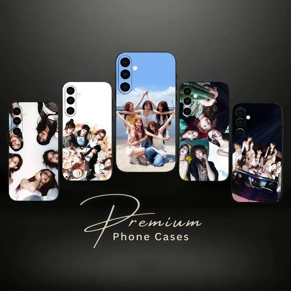 

L-Le S-Sserafim Phone Case For Samsung Galaxy A73,A72,A71,A70,A53,A52,A51,Others Soft Black Cover