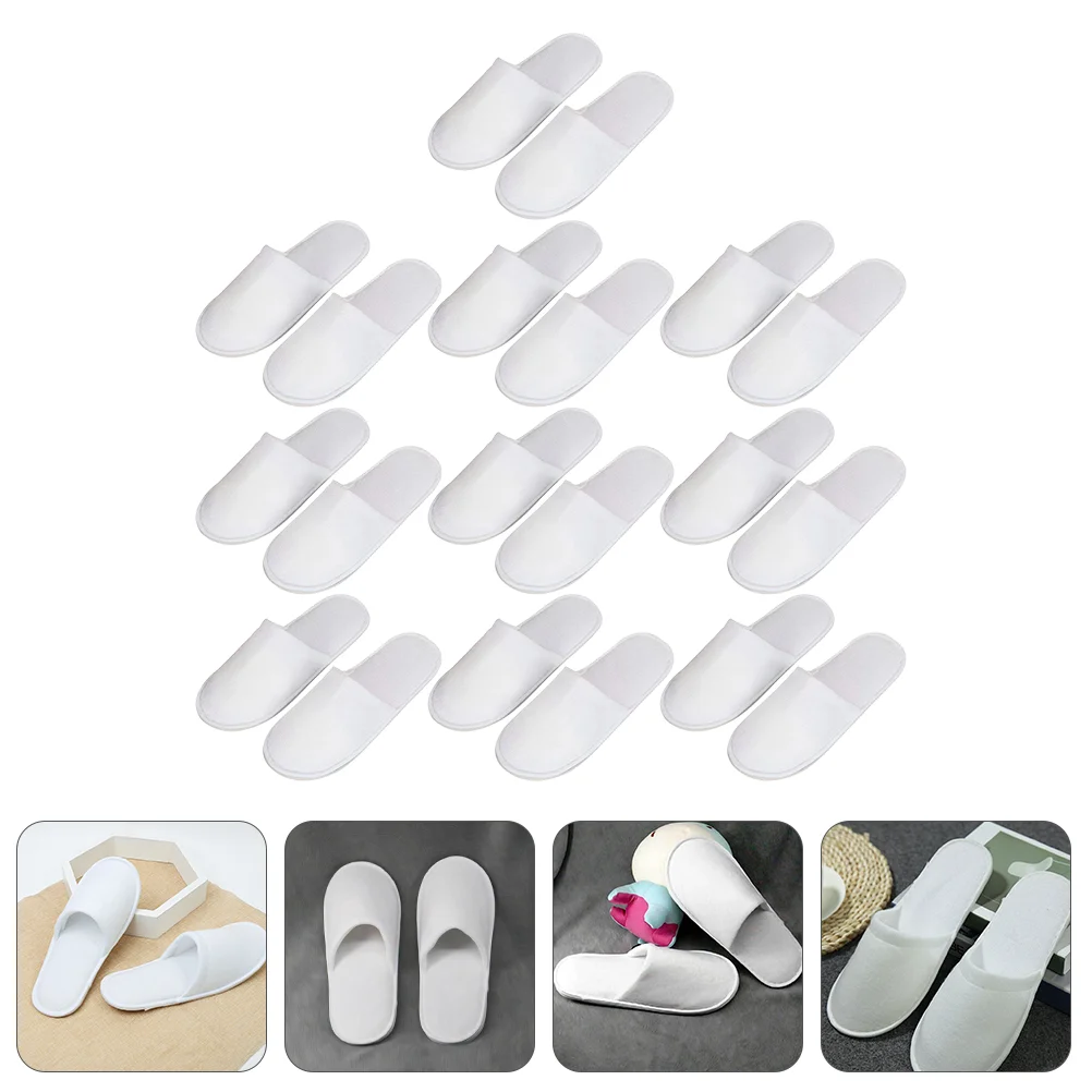 

10 Pairs Slippers Hotel Shoes Non-Slip Lightweight Guest Supple Indoor Home Cloth Convenient Accessories Women