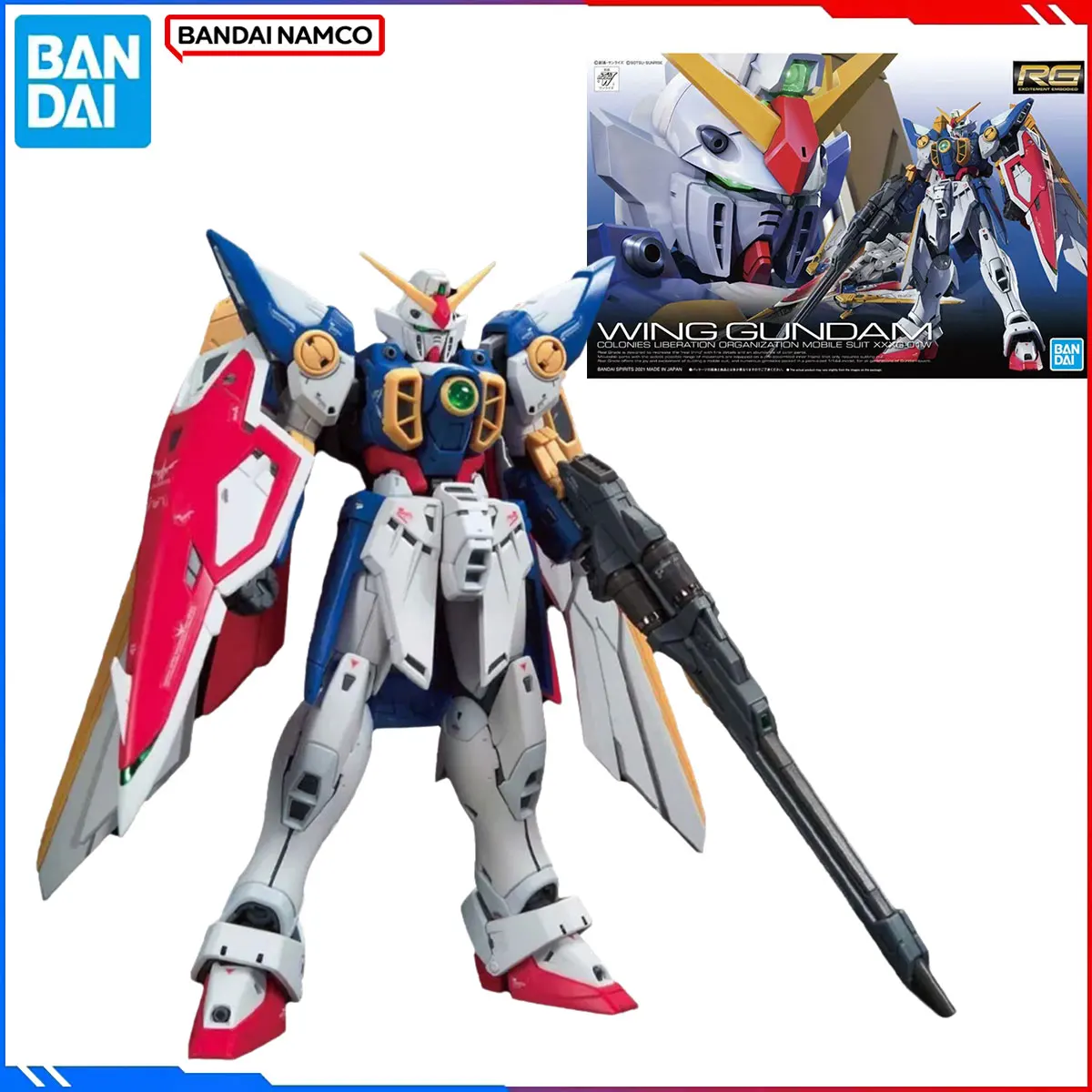 

Genuine Bandai Original Gundam Figure Model Kits RG 35 XXXG-01W 1/144 Anime Figures Wing Gundam Action Model Toys Gift for Kids