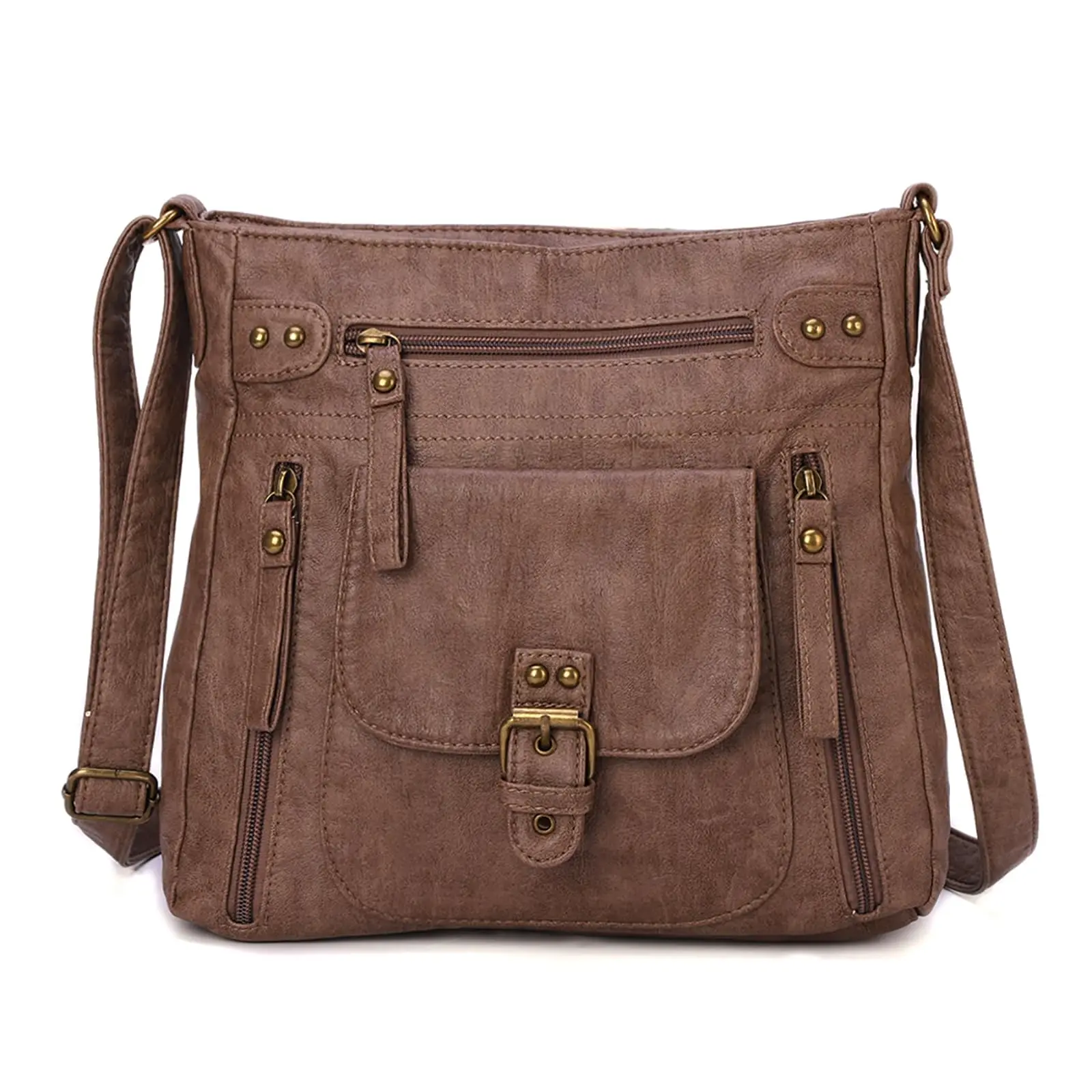 KL928 Crossbody Bags for Women, Multi Pocket Shoulder Bags, Medium PU Leather Cross Body Purses