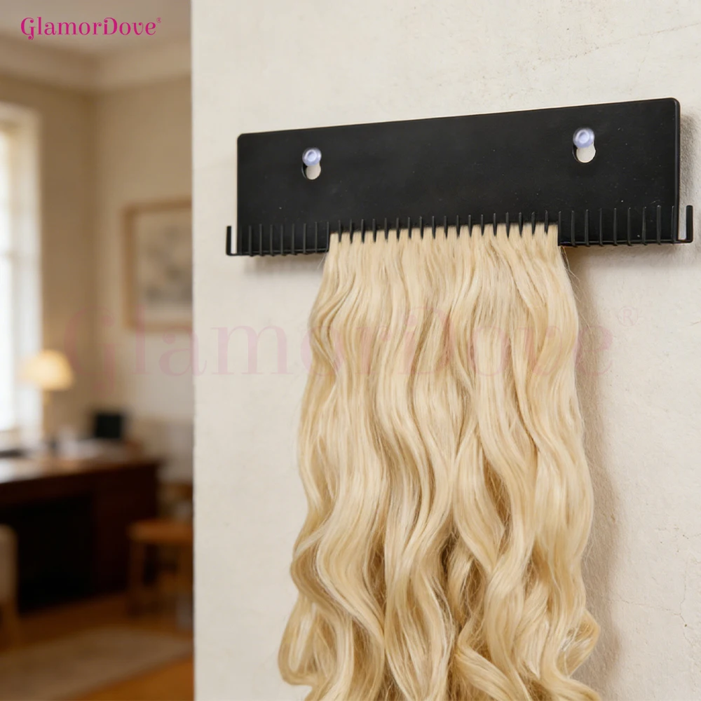 GlamorDove Hair Extension Holder – For Washing, Styling & Drying Weft, Clip-In, Tape-In & Halo Extensions - view 2