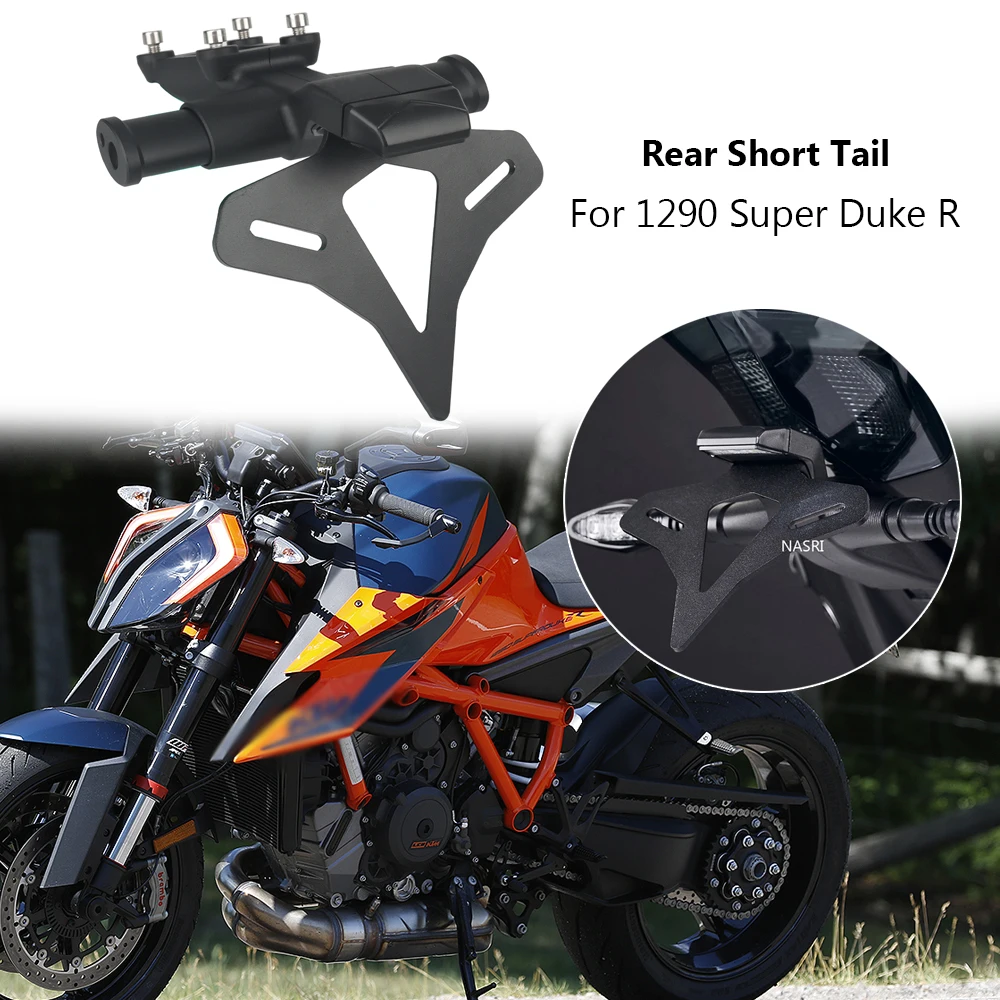 Motorcycle Rear Short Tail Stock Tidy License Plate Holder Tailstock Bracket Kit For 1290 Super Duke R 2020 2021 2022 2023 2024