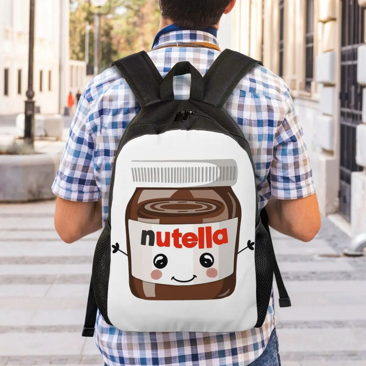 Nutella Cutie Mochila para Estudiantes Mochila Escolar Senderismo Viajes Mochila para Niños Niñas Mochila de Moda Bolsos de Hombro