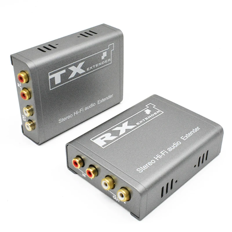 

Двусторонний двунаправленный RCA аудио IP-удлинитель через кабель Rj45 Cat5e/6 200 м вещание RCA Ethernet удлинитель передатчик приемник комплект