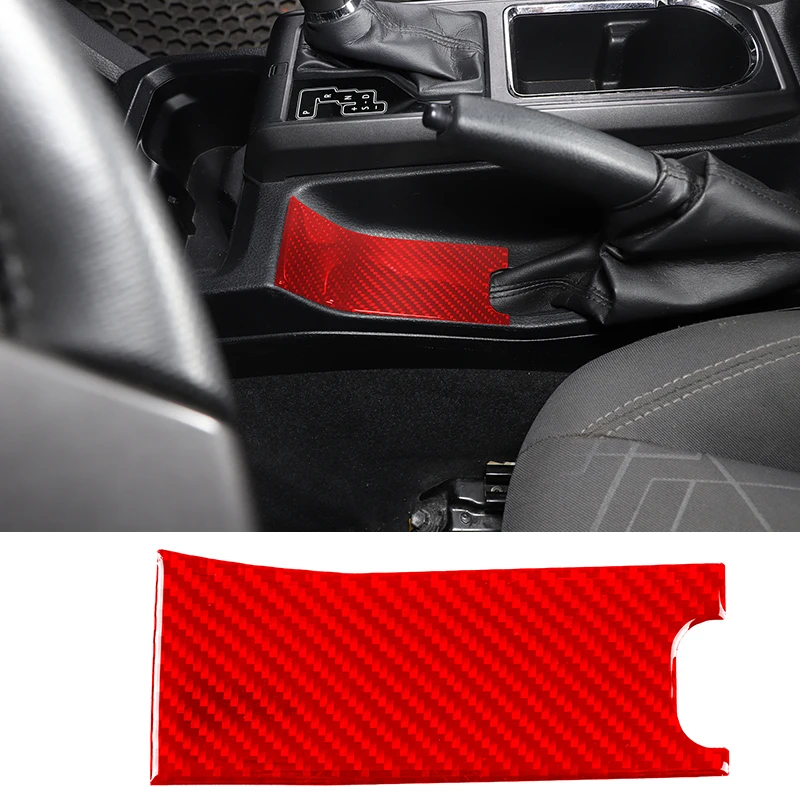 

For 2015-2022 Toyota Tacoma soft real carbon fiber car handbrake groove decoration sticker car interior protection accessories