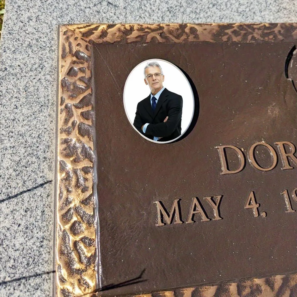 2D Flat Not 3D 1pc Custom Photo Memorial Headstone Tile Veterans Day & Pet Memorials - Elegant Keepsake Gift Anniversary Gift image 3