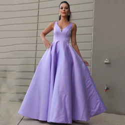 Robe de Soirée Personnalisée Sexy, Col en V, Poches Formelles, Bal de Promo, 123