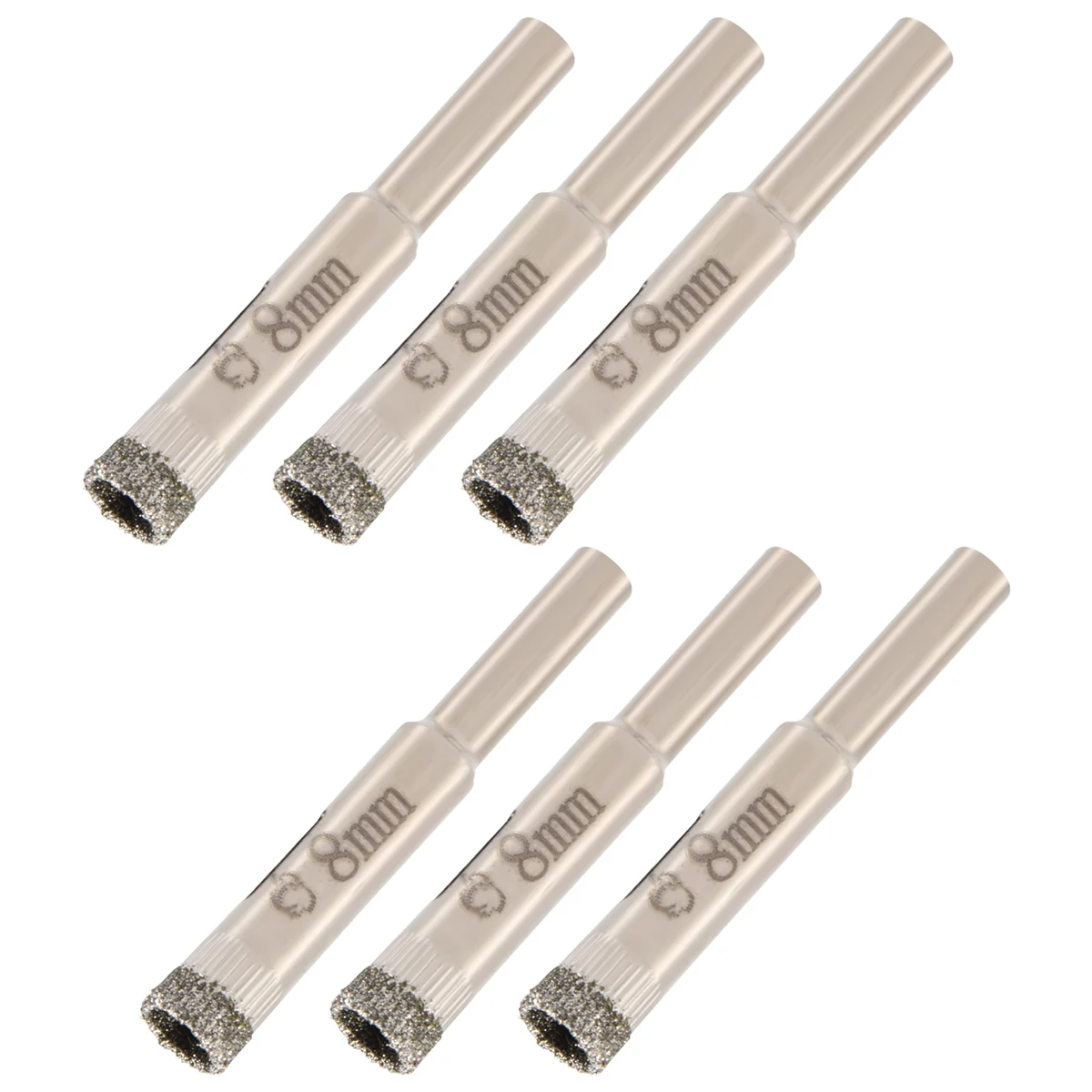 6 Pcs 8mm Diamond Core Drill Bits Ceramic Tile Glass Hole Saw