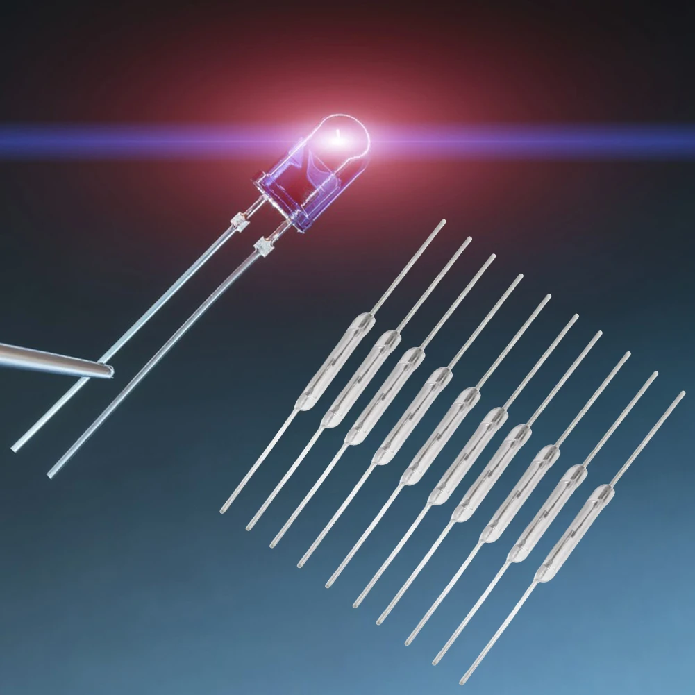 10 Pcs N/O Reed Switchs Vibration-resistance Normally Open Magnetic Induction Switchs Electronic NO Switchs for Arduino