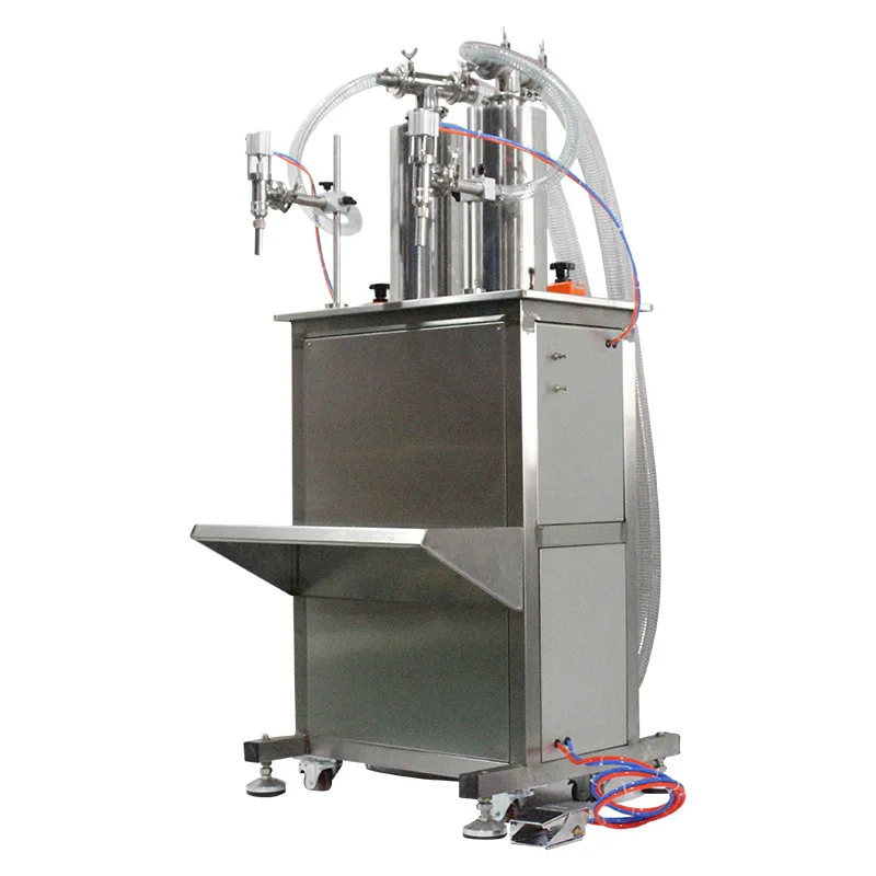 Liquid filling machine full pneumatic double head horizontal