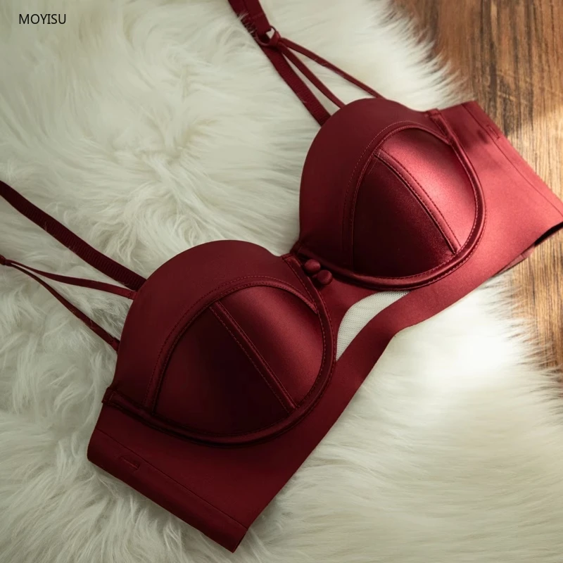Japanisches Anime-BH-Set im Victoria's-Stil, halbe Körbchen, Minimiser und Höschen |   Push-Up für kleine Brust Retro Dessous Braut Geschenk