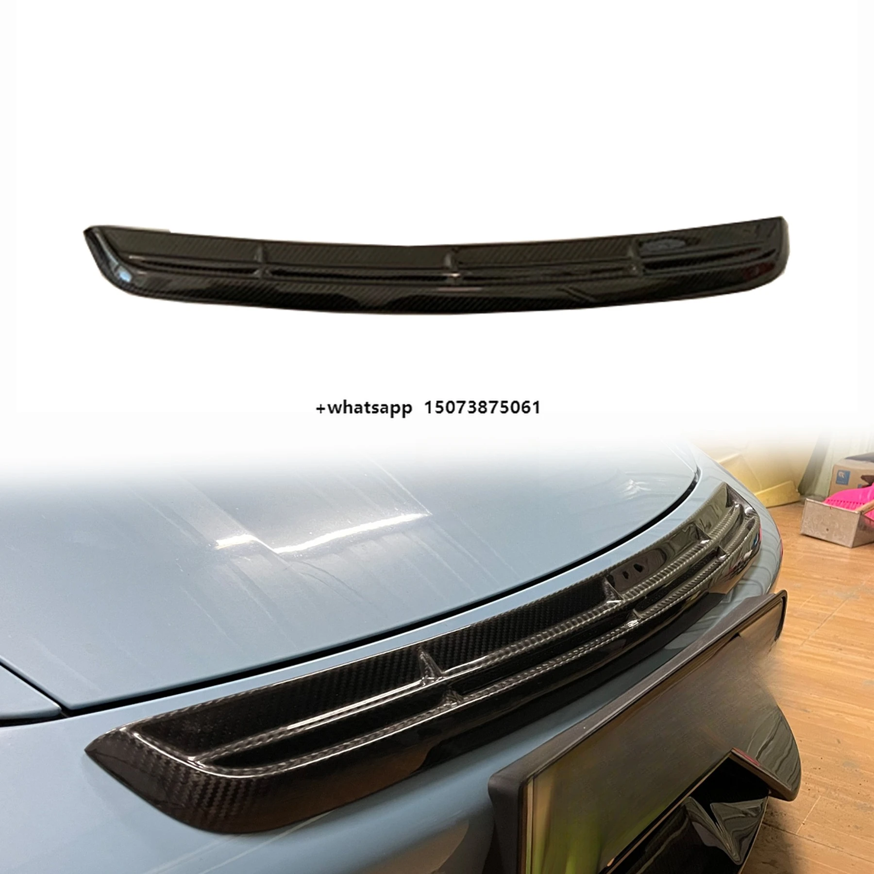 

Taycan M Style Front Bumper Grille Dry Carbon Fiber Body Kit Auto Parts