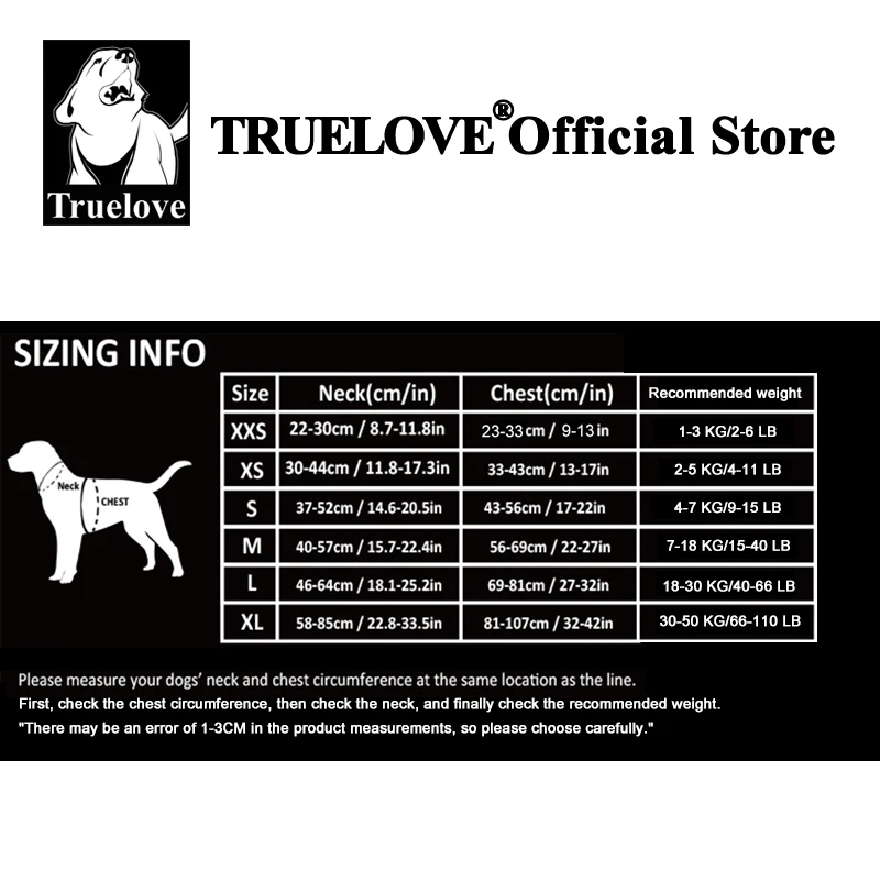 Truelove Uitra Light Safety Pet Harness Small and Medium Large and Strong Dog Explosion-proof Waterproof Outdoor Product TLH6282