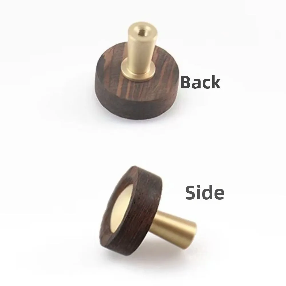 Modern Multipurpose Cabinet Pulls Durable Brass Walnut Wood Knobs Drawers Handles for Cupboard Wardrobe Drawer Door