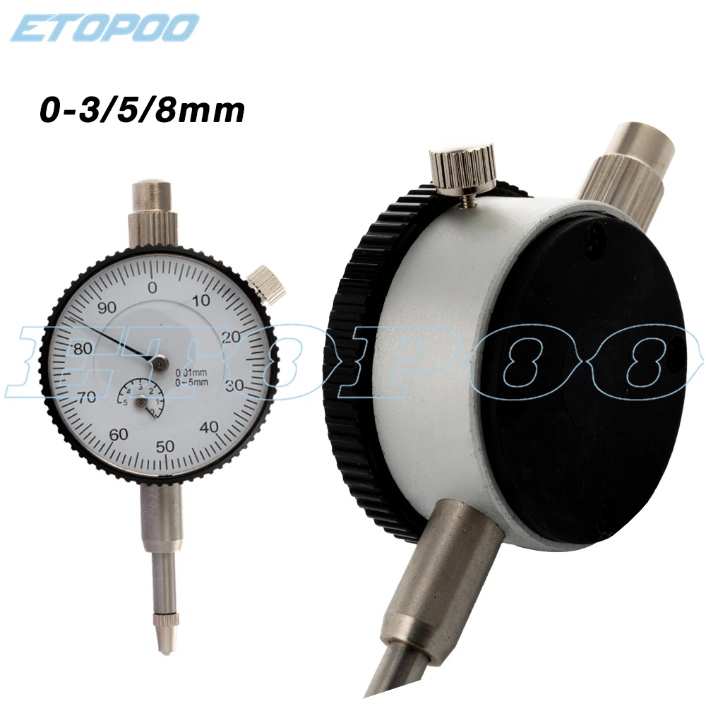 small dial indicator jewels dial gauge 0-3mm/0-5mm/0-8mm Precision 0.01mm Dial indicator measuring tools