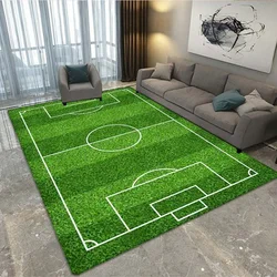 Alfombra con patrón de pista de fútbol para dormitorio, sala de estar, alfombra deportiva de fútbol para cocina, alfombrillas de piso, decoración del hogar, almohadilla antideslizante