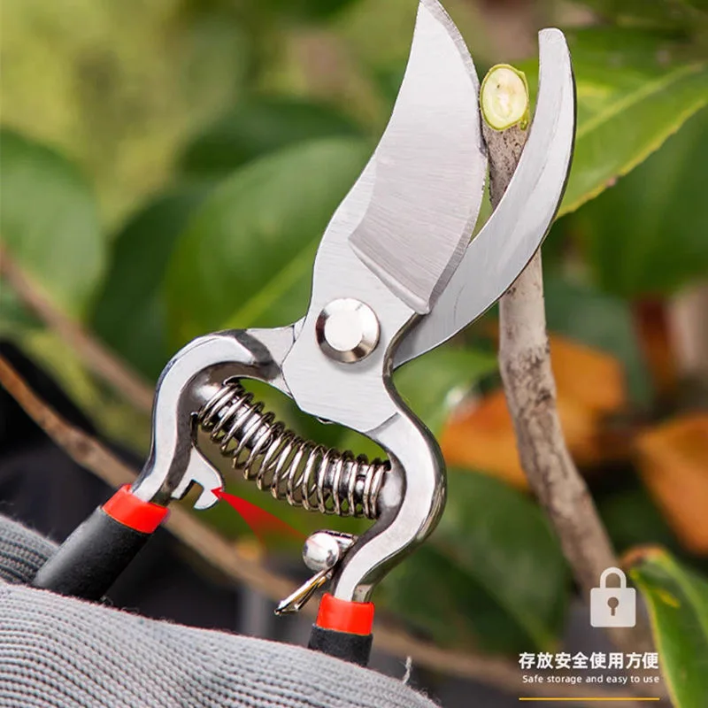 أدوات الحدائق مقصات تقليم الحدائق مقص تشذيب شفرة فولاذية عالية الكربون لأشجار الفاكهة بونساي فروع الزهور