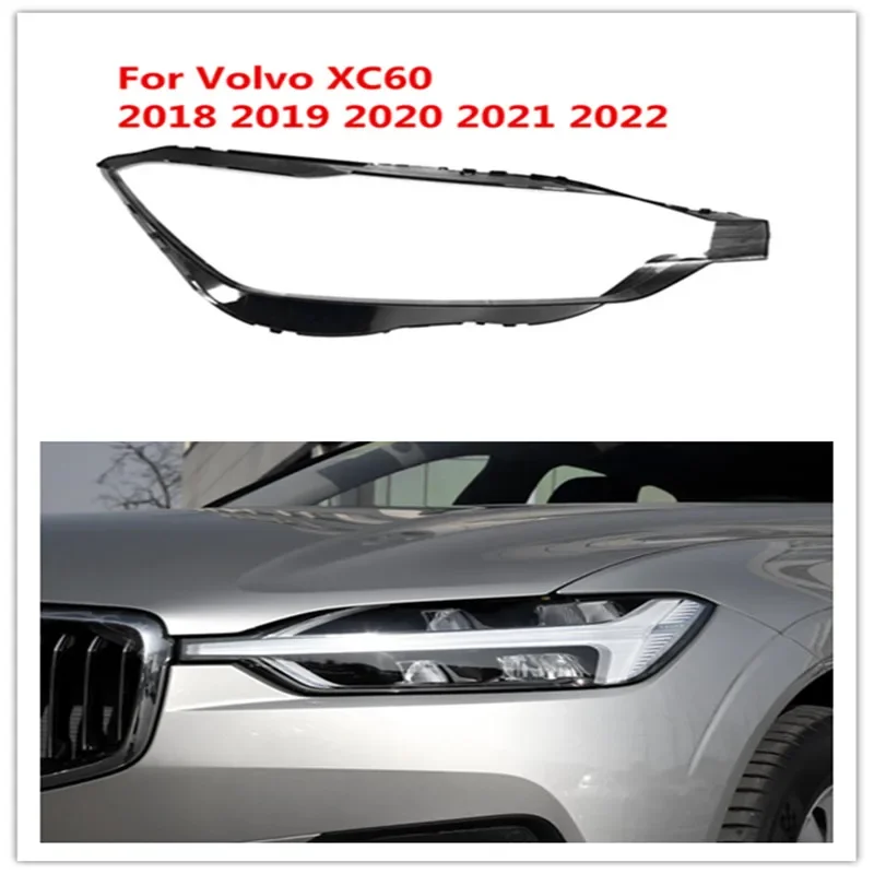 

HTTCY Для Volvo XC60 2018 2019 2020 2021 2022 передняя фара автомобиля крышка объектива корпус лампы абажур фара свет маска