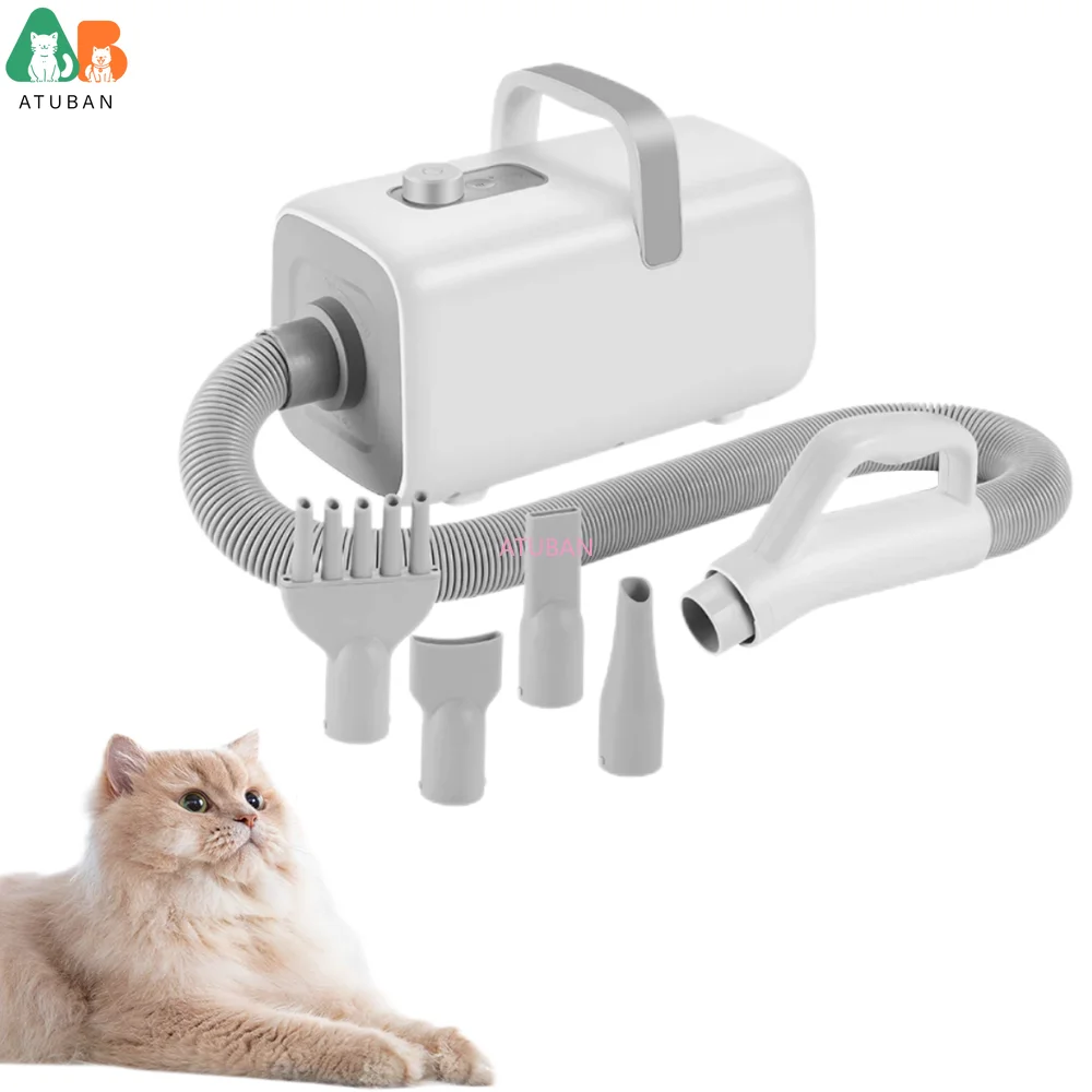 ATUBAN Ultra Quiet Grooming Hair Dryer, Groomer Quality Dog Hair Blower,99 speeds & Temperature Control, Salon Quality Pet Dryer