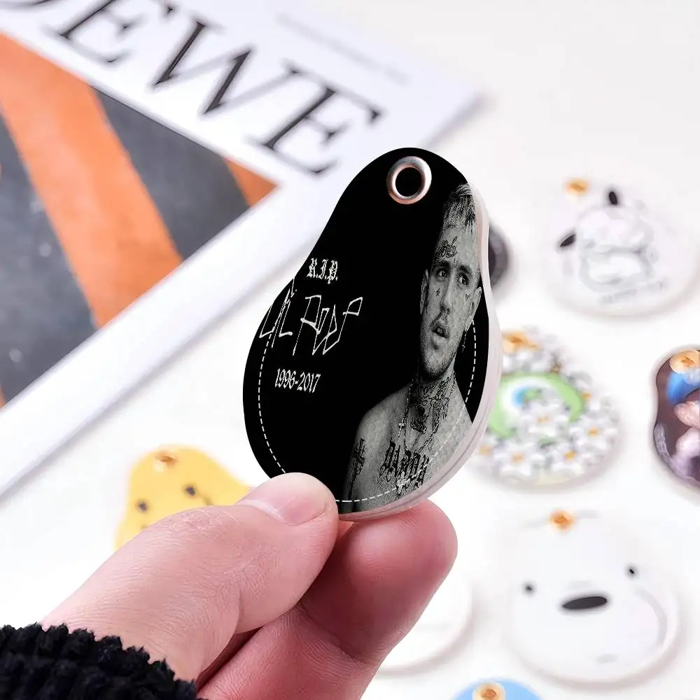 L-Lil P-Peep المفاتيح الوصول حافظة للبطاقات مفتاح العلامة حلقة حامل بطاقة جلدية المفاتيح حلقة رئيسية قفل الباب الوصول العلامات #5