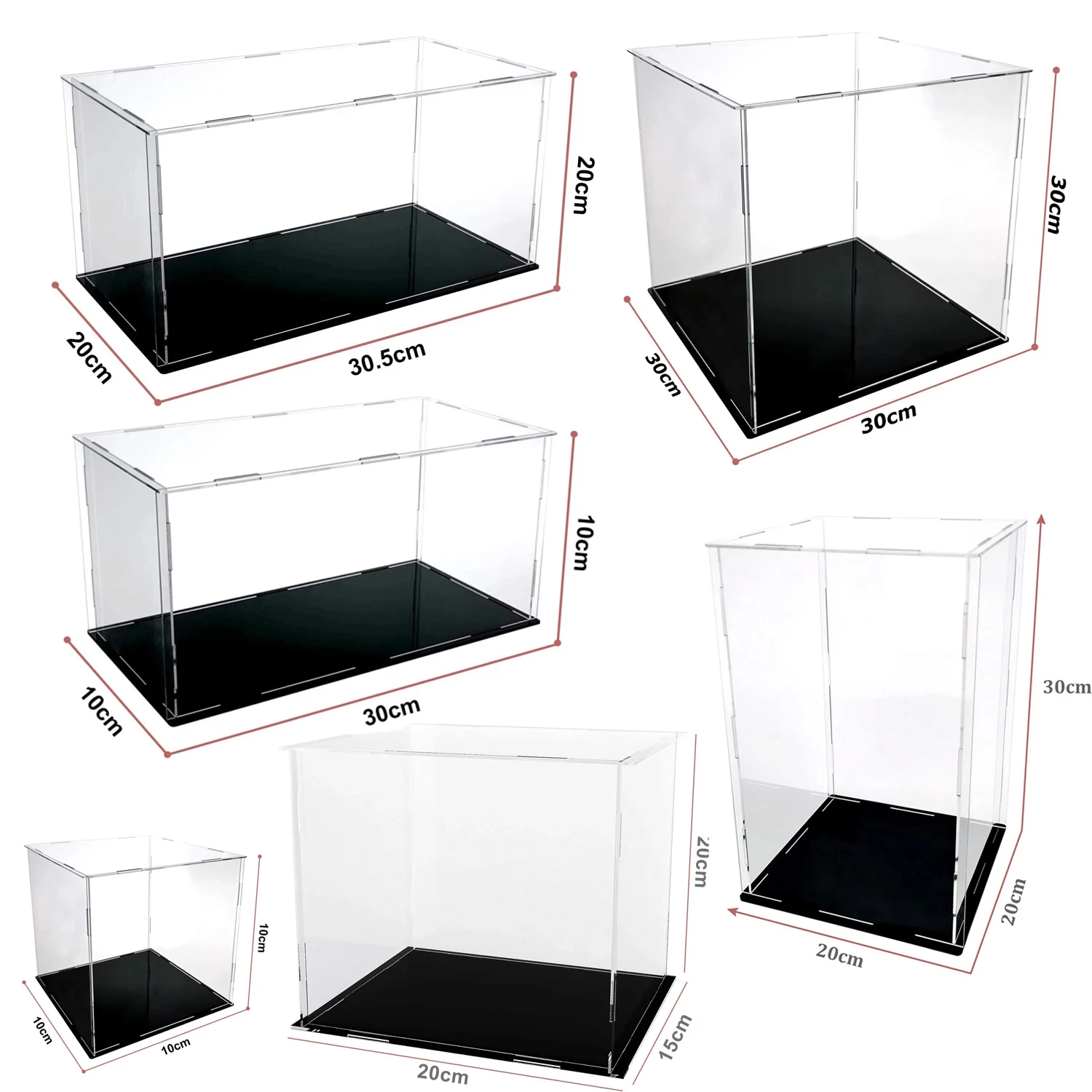 Transparente Acrílico Dustproof Display Cabinet, Desktop Organizer Box para Action Figure, Modelo Do Carro, Coleção De Arte e Proteção