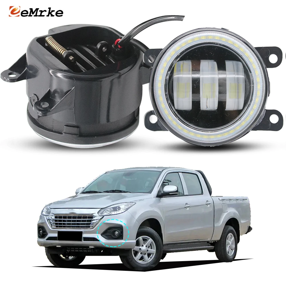

LED Fog Lights for JMC Vigus LX WORK 2021 2022 2023 2024 2025 Lens 6400LM 12V Angel Eye DRL Daytime Running Head Lamp