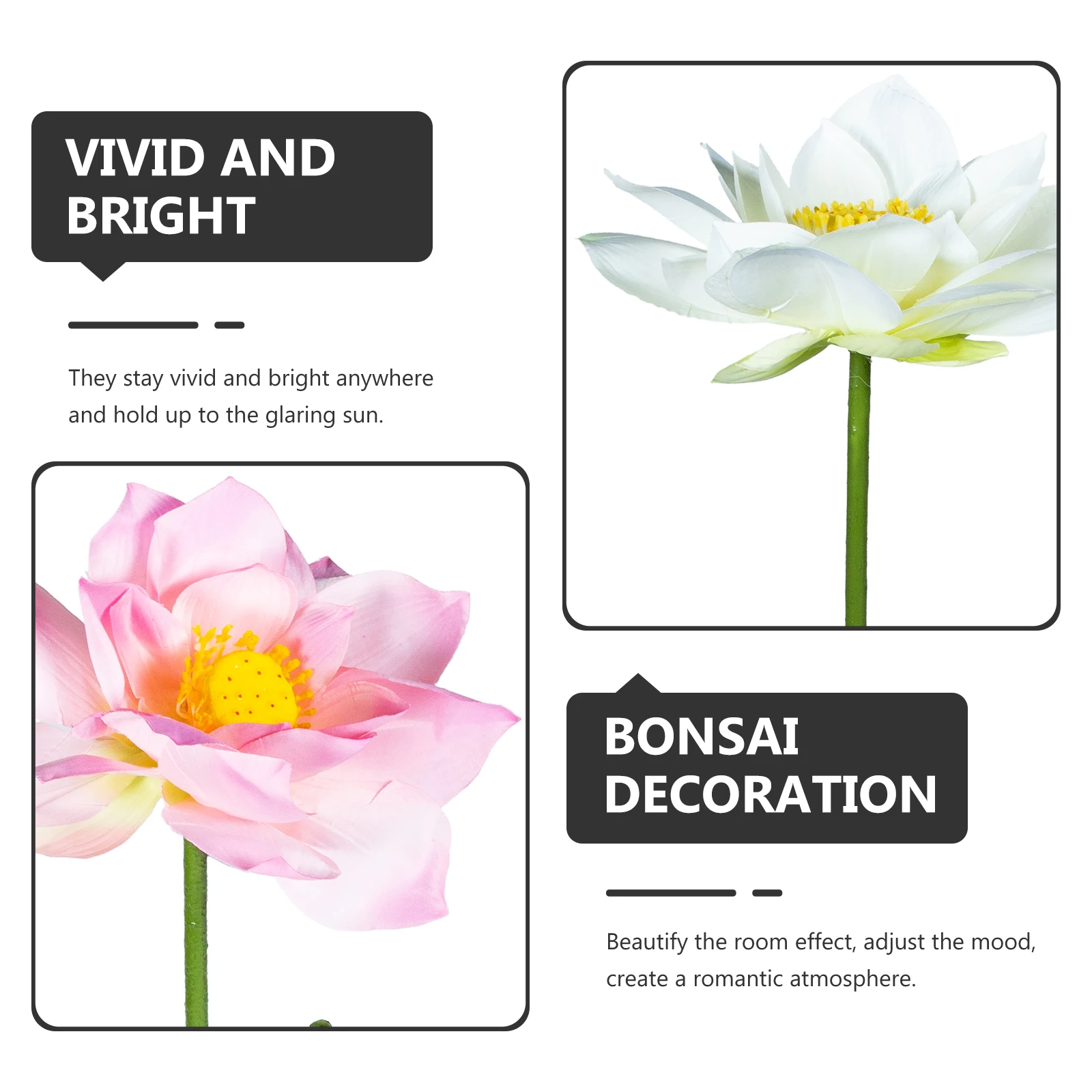 

1Set Simulated Lotus Artificial Lotus Leaf and Bud Home Pastoral Decor Indoor Bonsai Flower Arrangement Prop Romantic