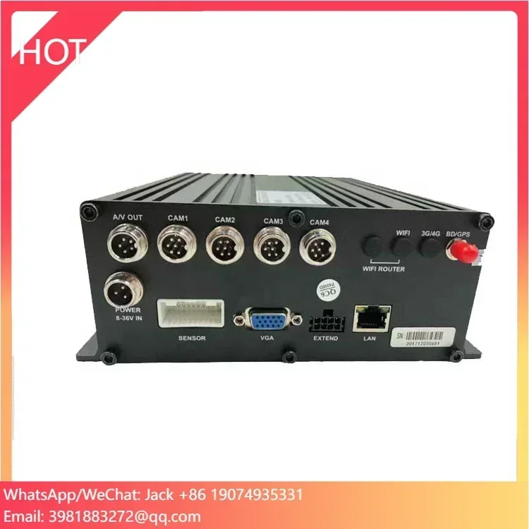 4 Channel H264 CMS Free Software Video Recorder School Bus Mobile DVR With 1080P AHD 4G GPS